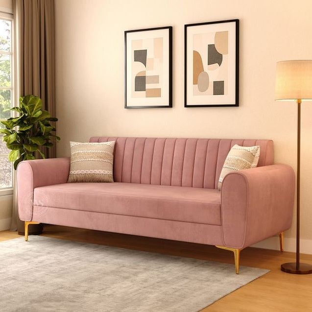 Nessy Modern 3 Seater Sofa For Living Room - Wooden bazar