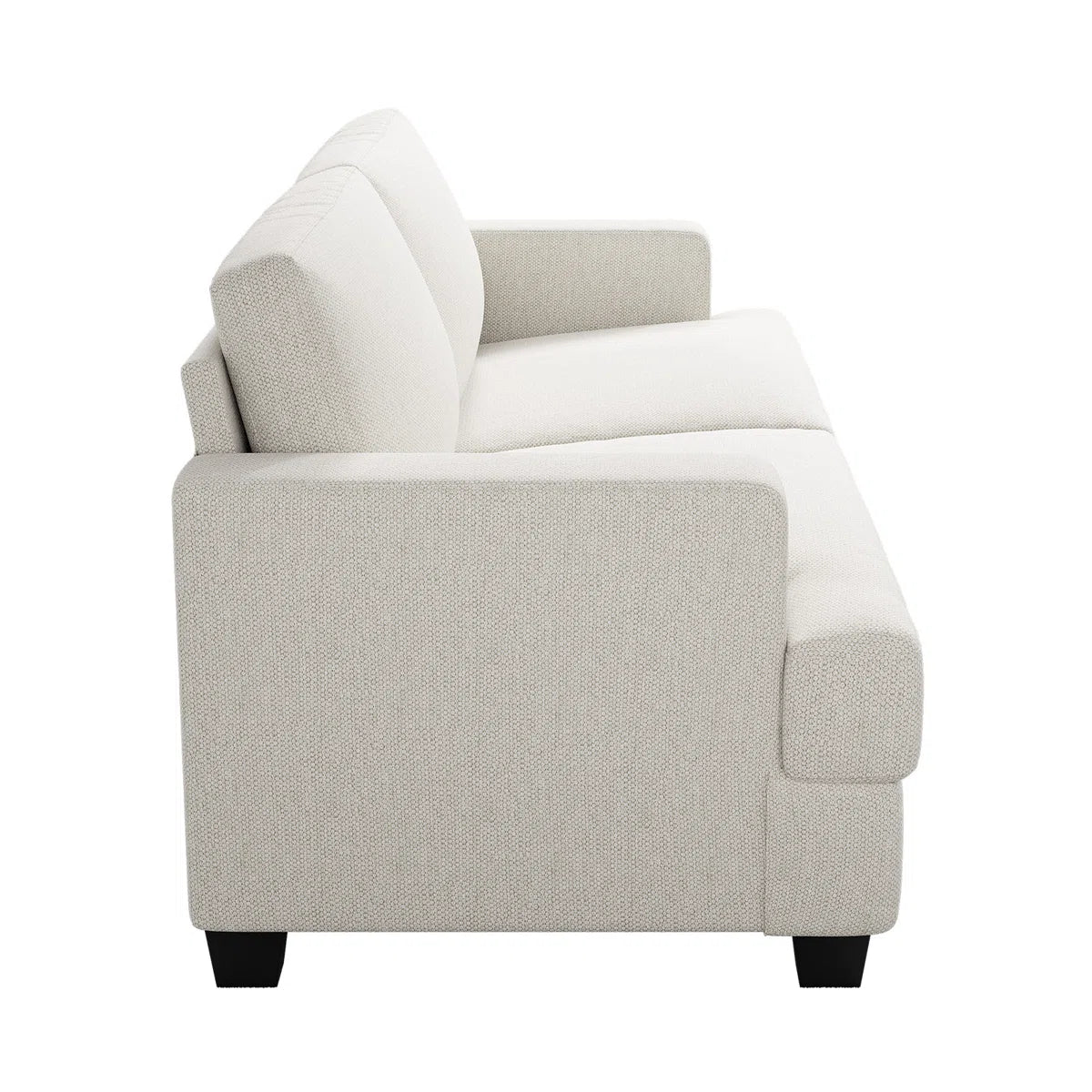 Upholstered Loveseat Sofa, Linen Fabric 2 Seater Couch For Apartment Bedroom Living Room Office