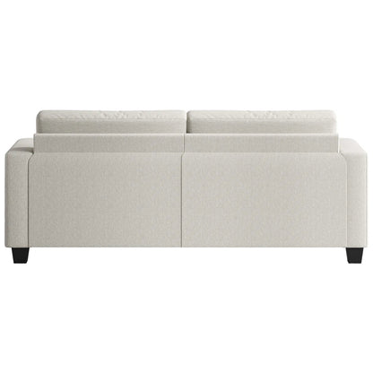 Upholstered Loveseat Sofa, Linen Fabric 2 Seater Couch For Apartment Bedroom Living Room Office