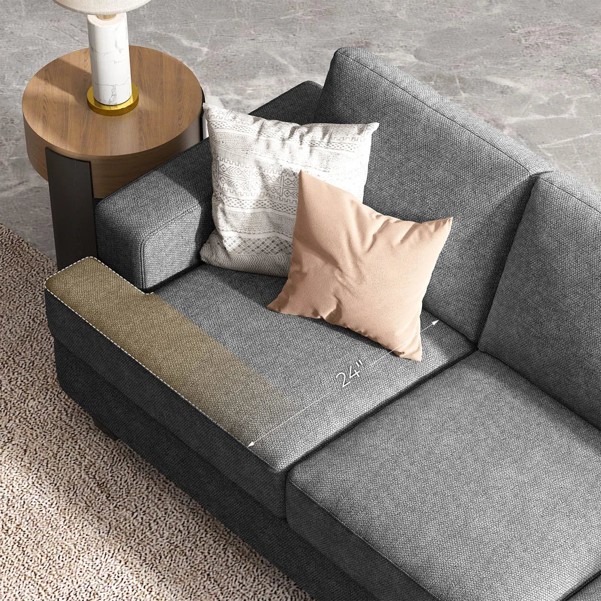 Modern Upholstered Sofa - Urbancrafto