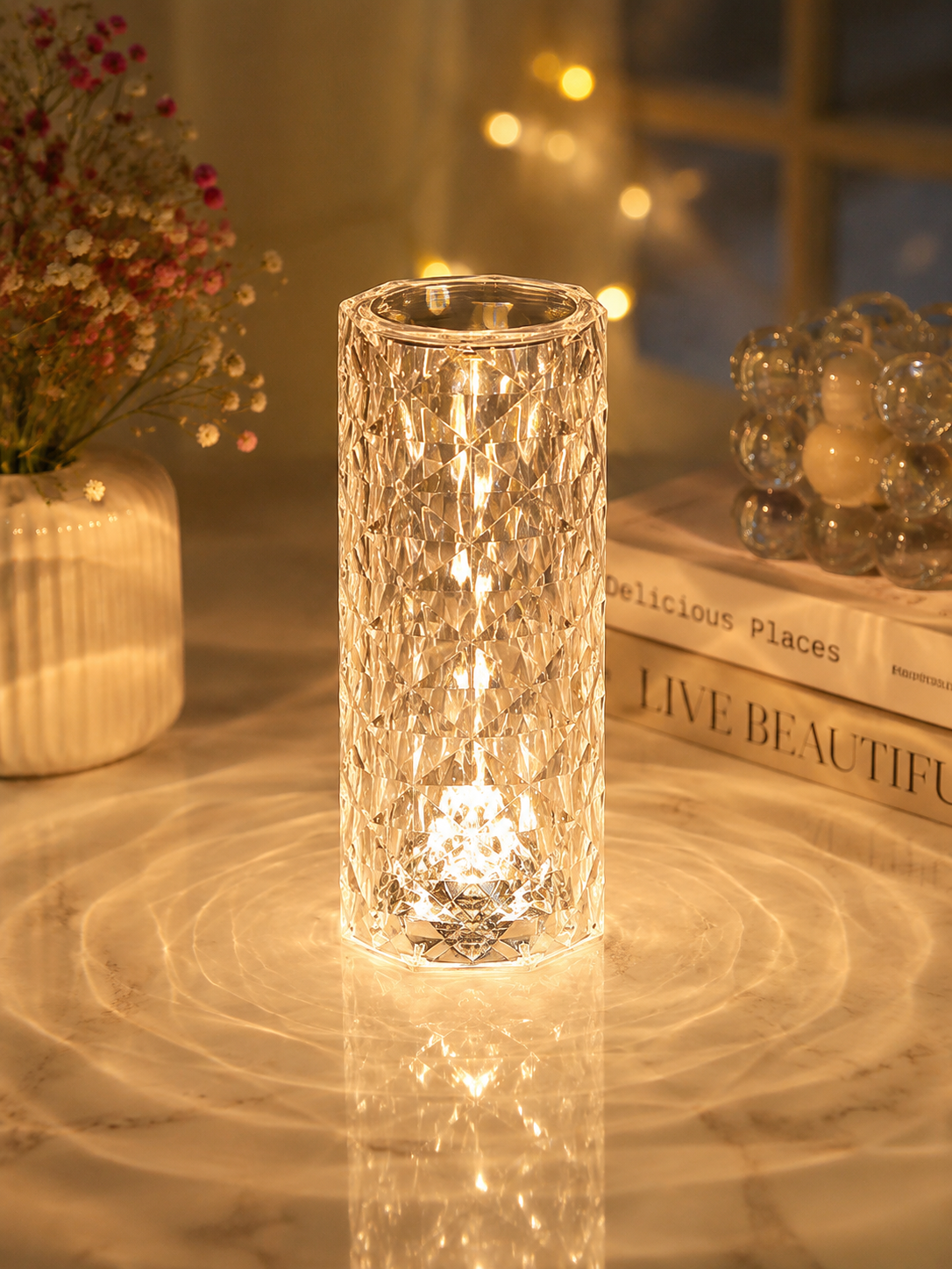 Diamond Crystal Touch Table Lamp