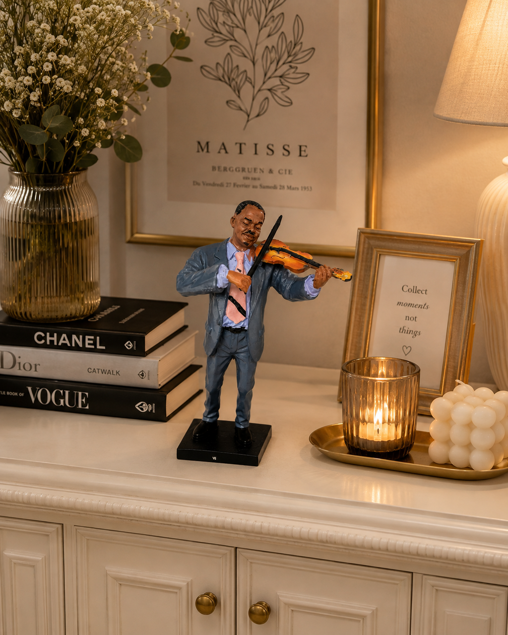 Maestro Violinist Resin Figurine