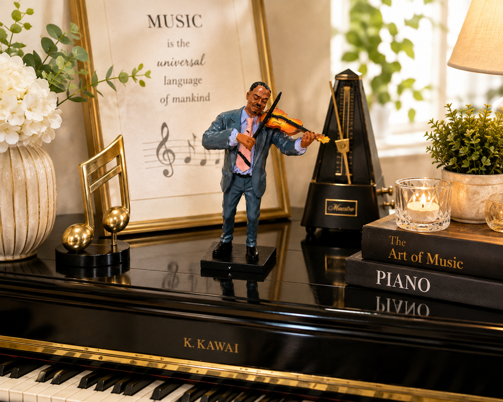 Maestro Violinist Resin Figurine