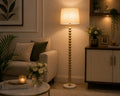 Luxe Bead Floor Lamp Elegant Brass-Finish Floor Lamp