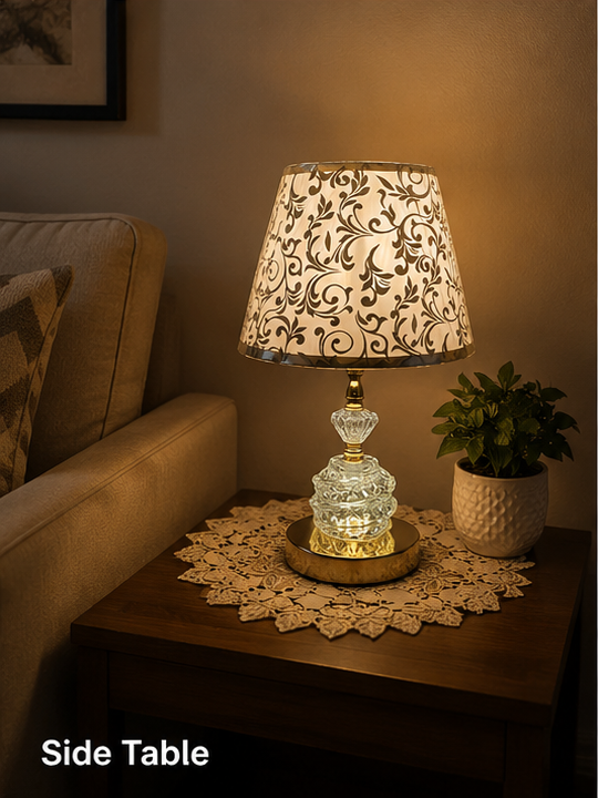 Crystal Glow Floral Table Lamp