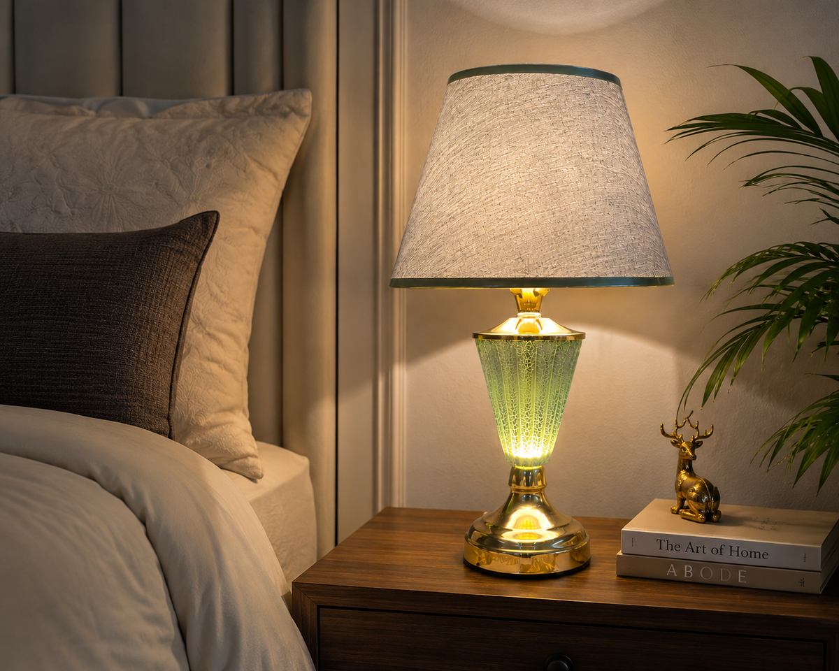 Luxe Glow Glass Table Lamp