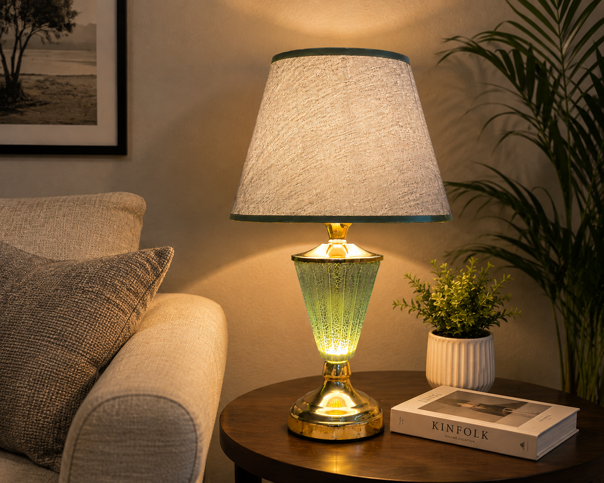Luxe Glow Glass Table Lamp