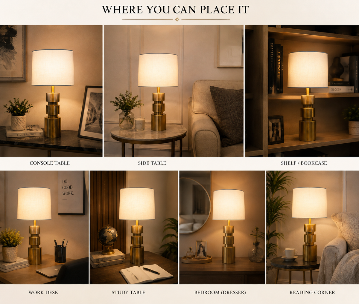 Luxe Stack Table Lamp
