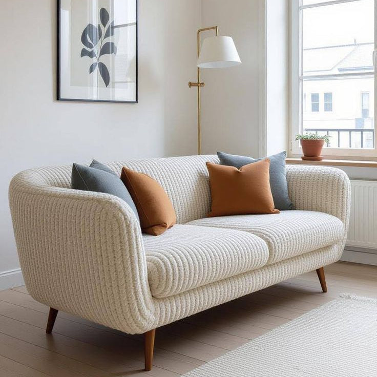 Nordic Light Luxury Wind Boucle Curved Creative Sofa Upholstered Luxury Sofa Set