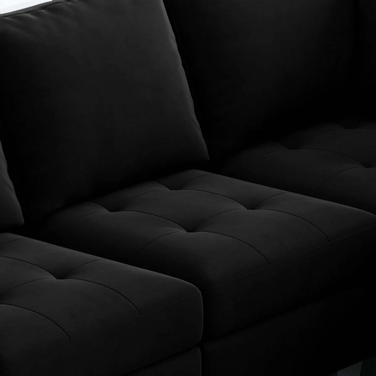 3 - Pieces Velvet 4-Seater Sectional Sofa Lounge Apartment Living room Couch