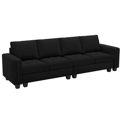 3 - Pieces Velvet 4-Seater Sectional Sofa Lounge Apartment Living room Couch