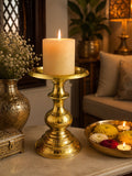 Brass Finish Candle Stand-Medium
