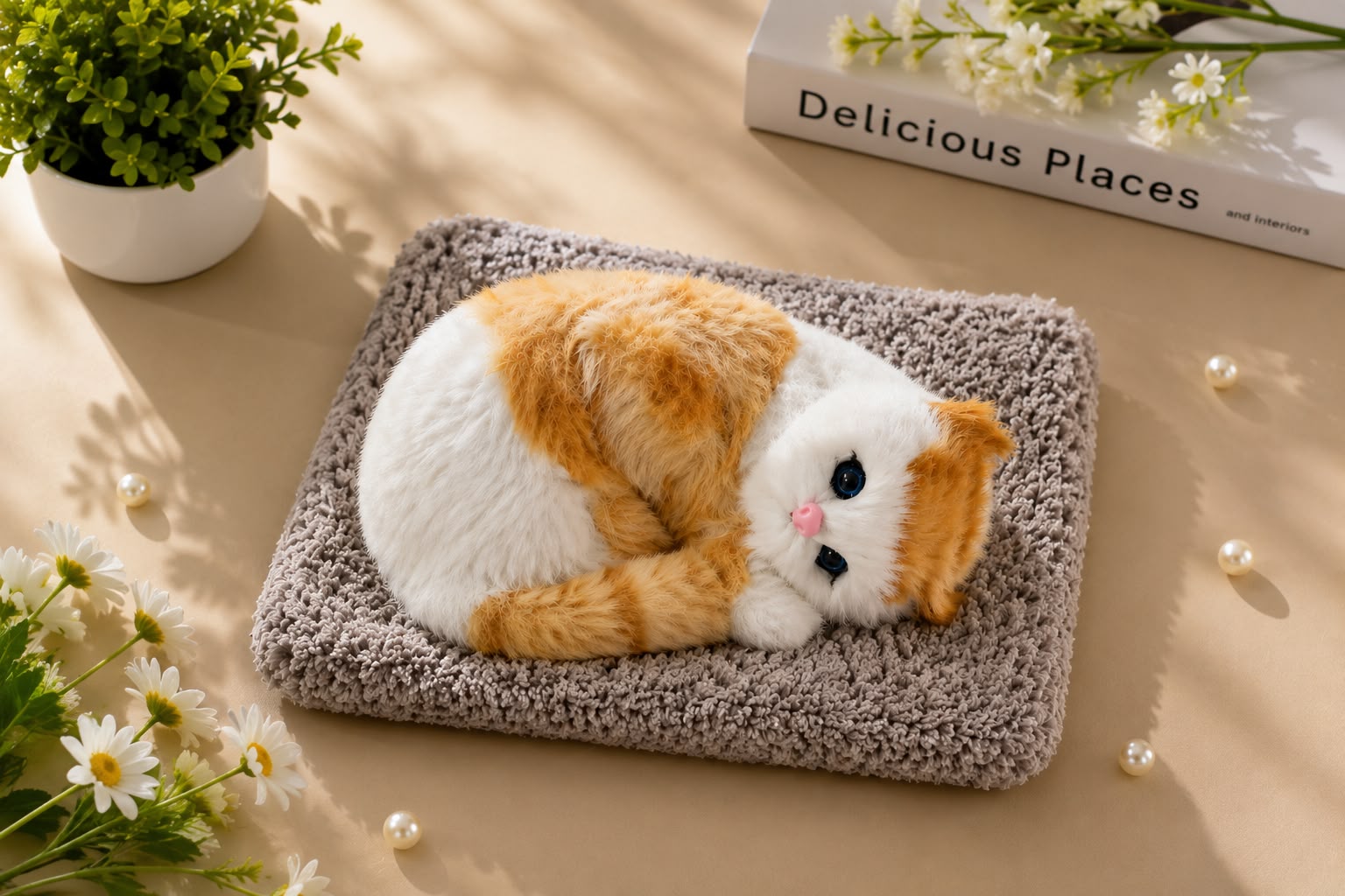 Sleeping Musically Cute Cat-Big