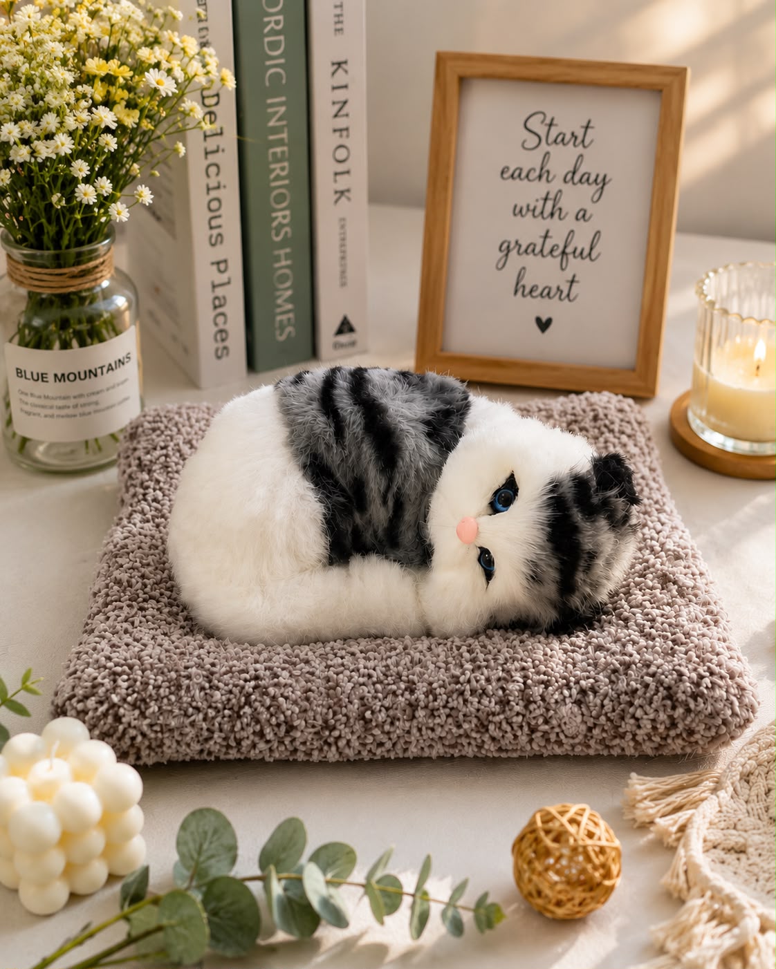 Sleeping Musically Cute Cat-Big
