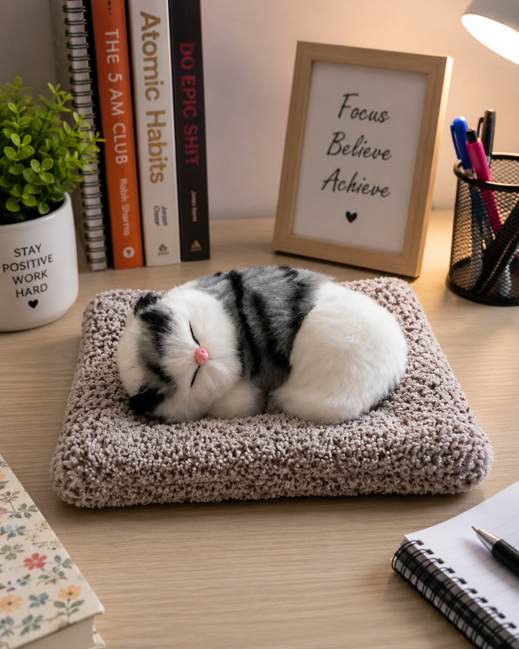 Sleeping Musically Cute Cat-Small