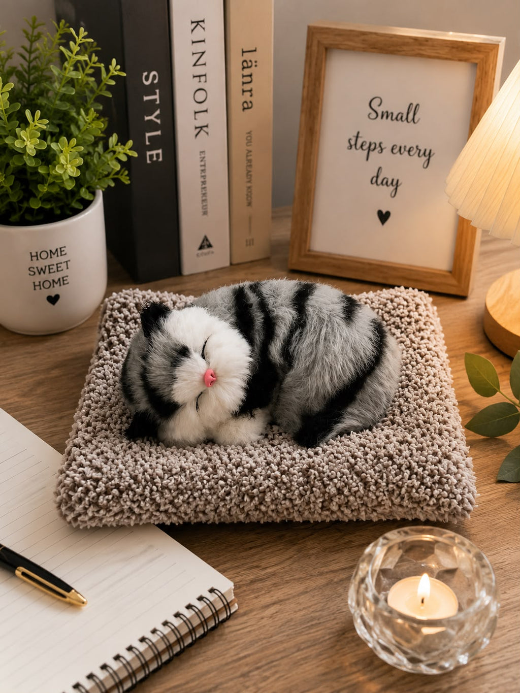 Sleeping Musically Cute Cat-Small