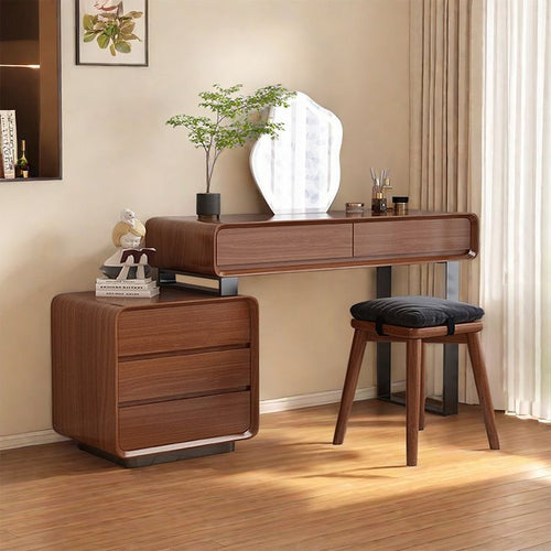 Kenia Full View Vanity Dressing Table with mirror and lights and storage