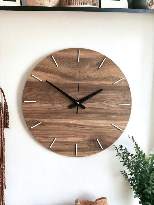 Modern Wooden Wall Clock for Living Room & Home Décor